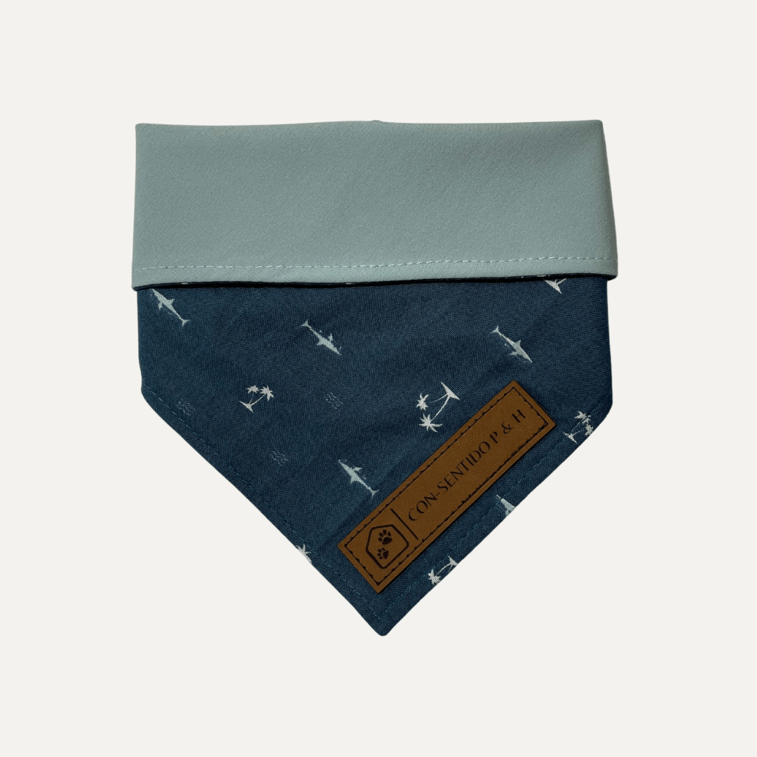 Pañoleta Turquesa para Mascotas – Reversible, fresca y suave