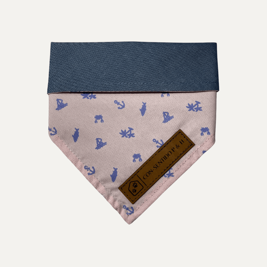 Pañoleta Aventura Coral para Mascotas – Reversible y alegre