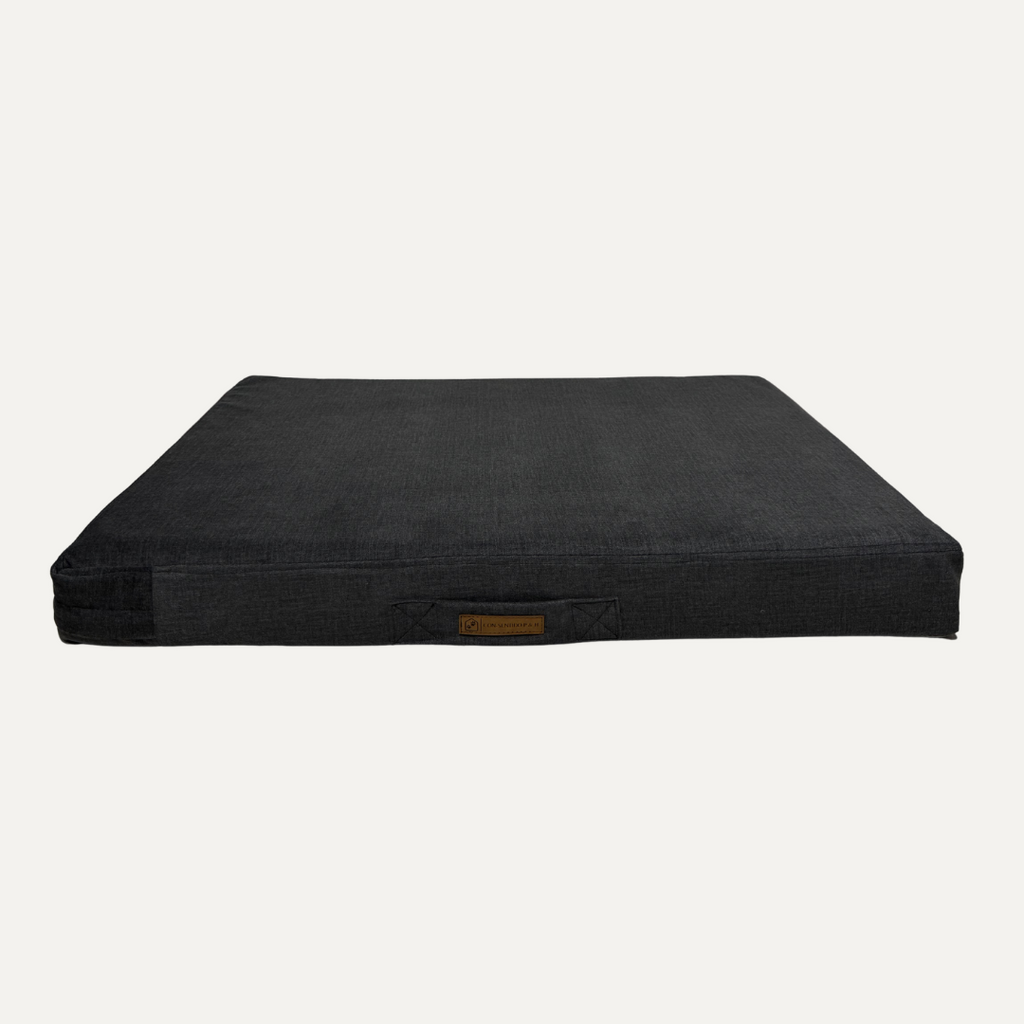 Colchón ortopédico para perros color gris- Cama plana lavable con soporte articular | Con-Sentido
