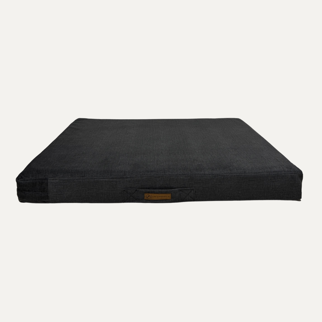 Colchón ortopédico para perros color gris- Cama plana lavable con soporte articular | Con-Sentido