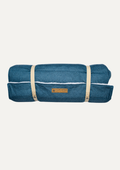 Cama viajera para perros con espuma lavable azul