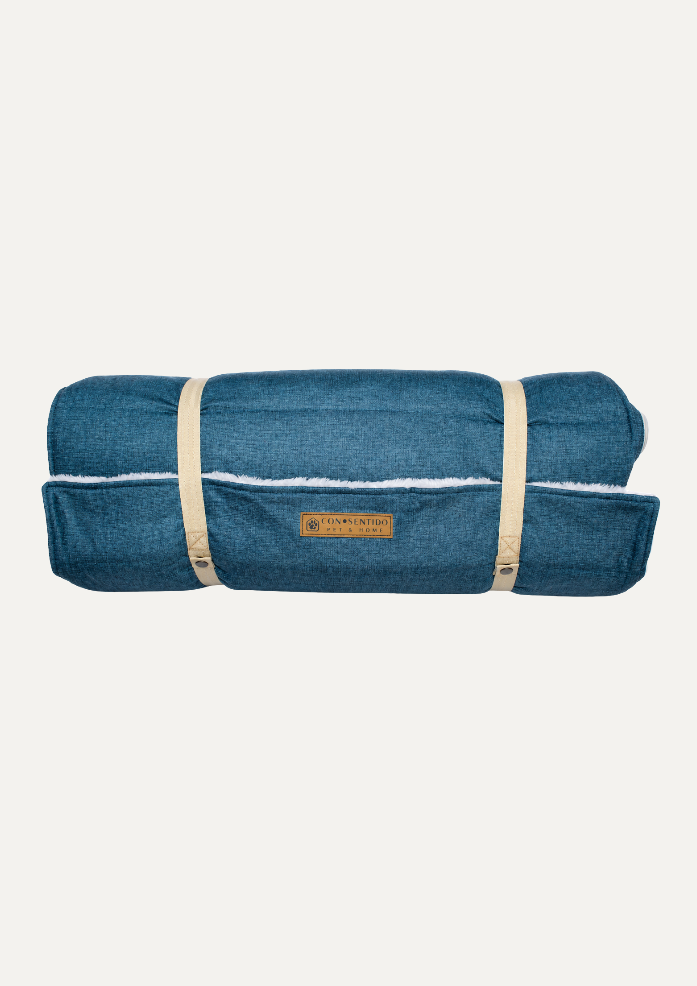 Cama viajera para perros con espuma lavable azul