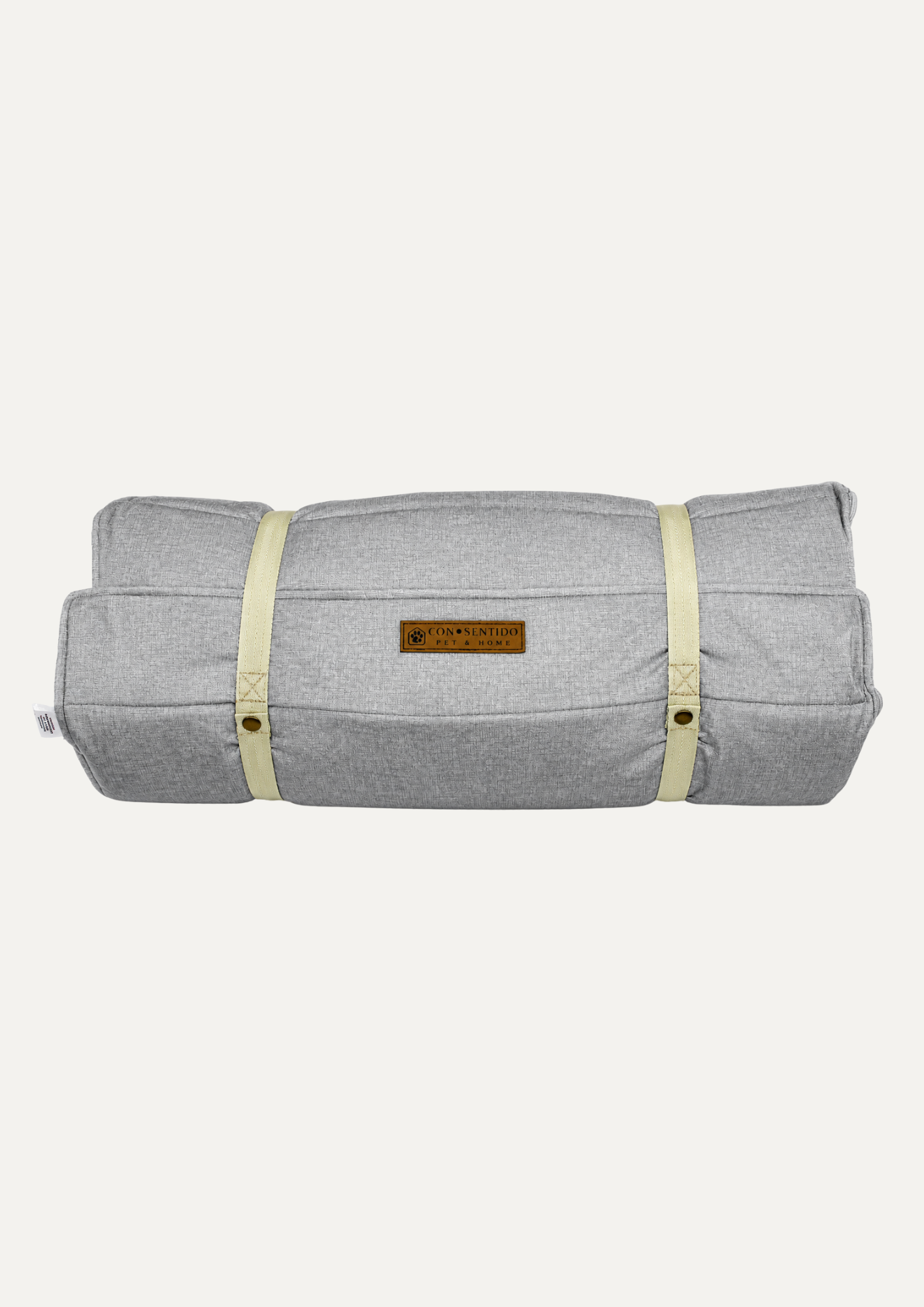 Cama viajera para perros con espuma lavable gris