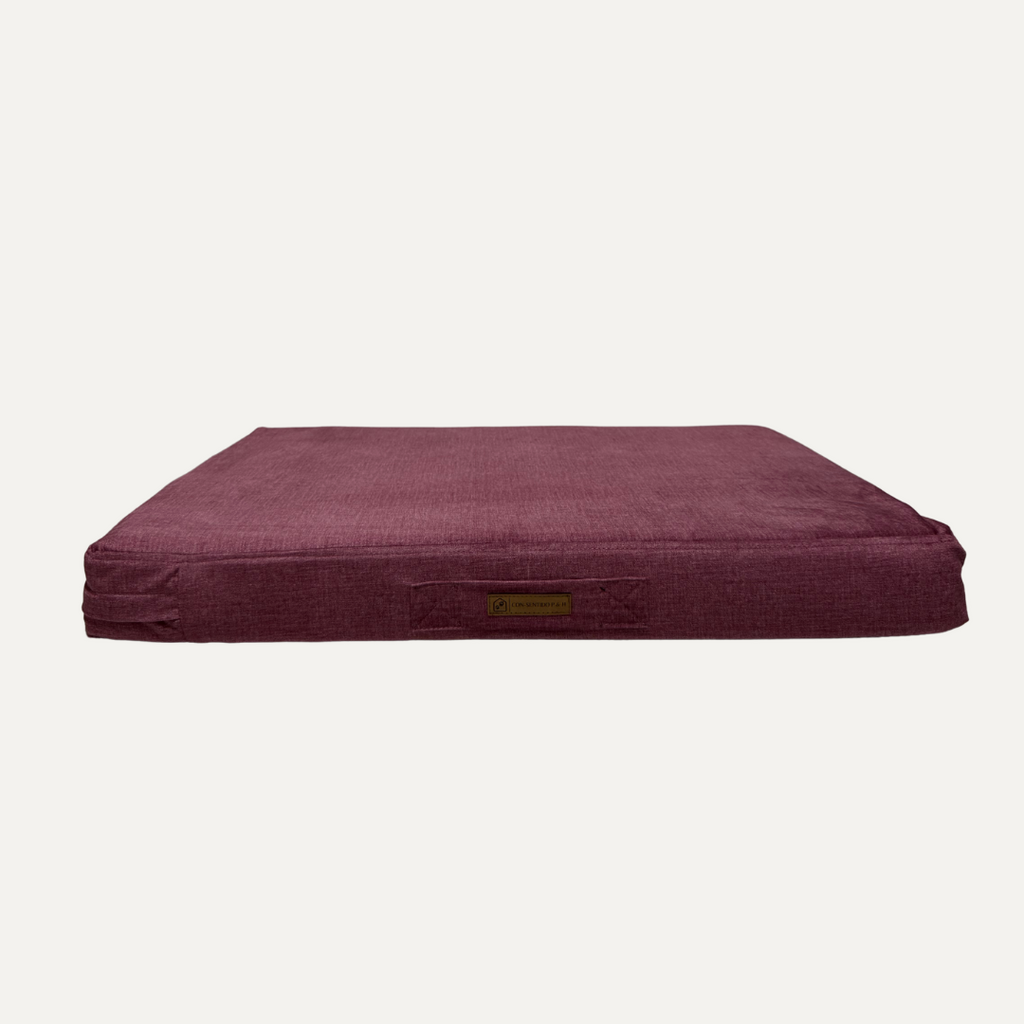 Colchón ortopédico para perros grandes color vinotinto - Cama plana lavable con soporte articular | Con-Sentido