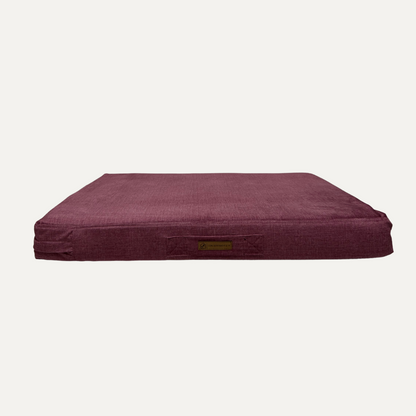 Colchón ortopédico para perros grandes color vinotinto - Cama plana lavable con soporte articular | Con-Sentido